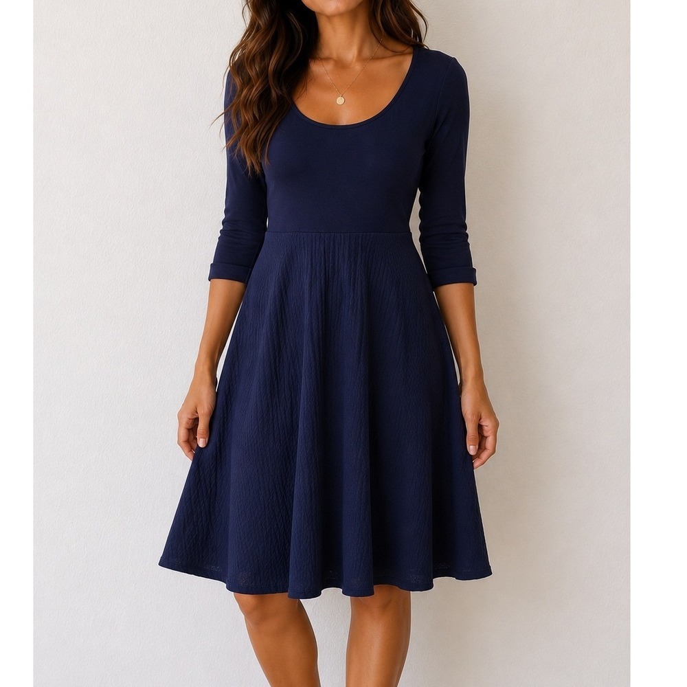 Melissa Masse Scoop Neck Dress Preppy Minimalist Girly Wedding Guest Old Money